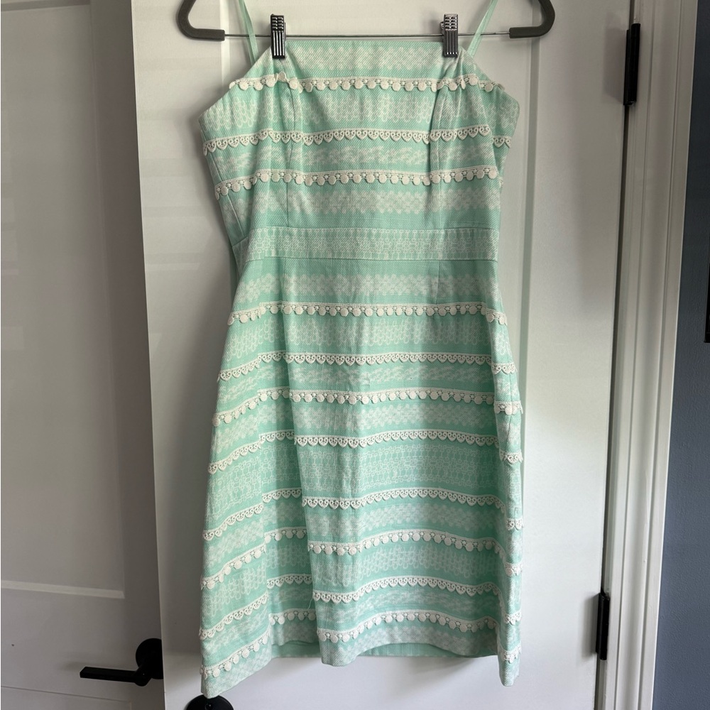 Vineyard Vines Mint Green Lace Trim Dress